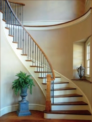supported curved stair